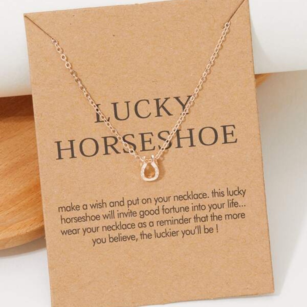Luck Horseshoe Rhinestone Necklace